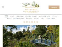 Tablet Screenshot of flaxbournegardens.com